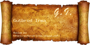 Gutbrod Irma névjegykártya