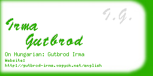 irma gutbrod business card